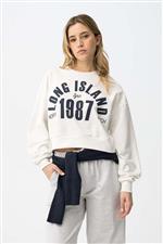 Tiffosi FALAFEL - Felpa garzata crop con stampa