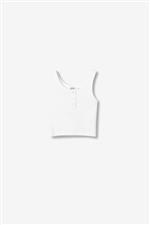 Tiffosi PENNY - Canotta crop a costine con bottoncini