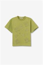 CHIKORITA - T-shirt con strass e applicazioni