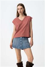 Tiffosi CHARLIZE - T-shirt smanicata basic con scollo a V