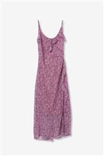 Tiffosi PAQUITA - Abito morbido in georgette a bretelle con volant